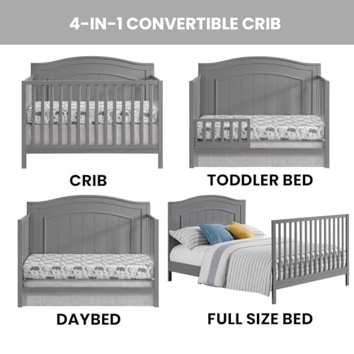 4-in-1 Convertible Crib, Snow White Q173461