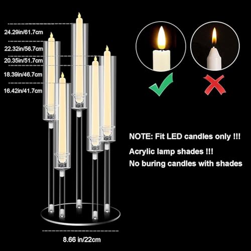 10pcs Black 5 Arms Candelabra Centerpieces L45621