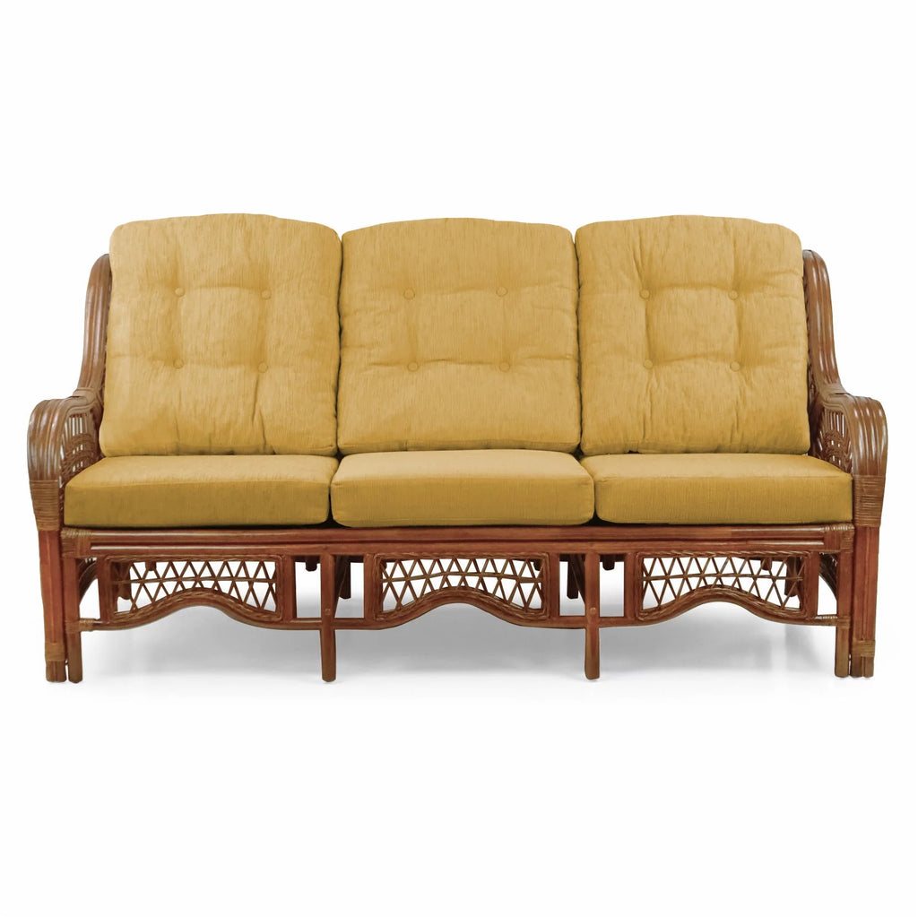 Three-Seater Sofa with Light Brown Cushions B56590
