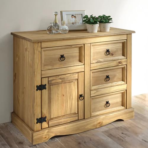 Solid Wood Buffet Sideboard with 3 Doors and 3 Drawers V869166