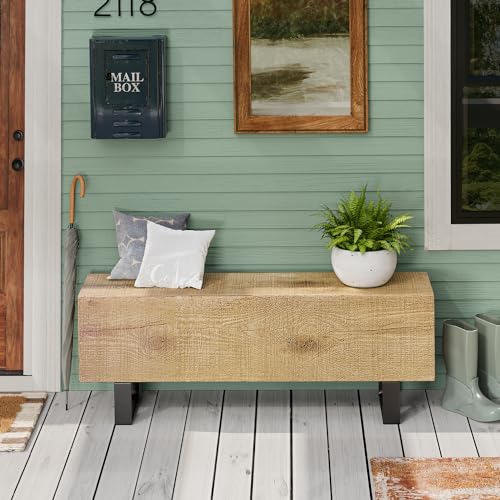 48.4 x 11.8" Light Oak Outdoor Bench L665483