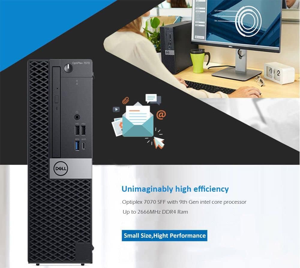 Dell OptiPlex 7070 SFF Desktop Computer, Intel Hexa Core i7-8700 3.20GHz, 16GB DDR4 RAM, 1TB NVMe M.2 SSD, Windows 11 Pro, Wireless Keyboard & Mouse G6310