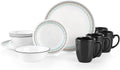 16 Piece Dinnerware Set Service for 4 Multicolour I9525