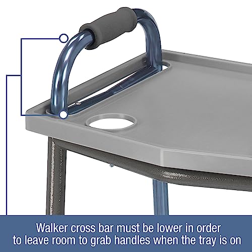 Gray Walker Tray With Cup Holders B1104