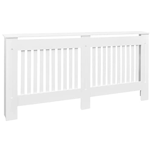 White MDF Radiator Cover Cabinet Shelf J96285