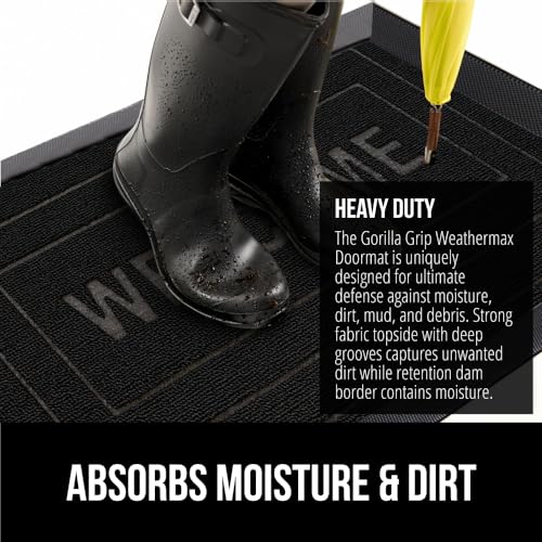 Gray Diamond 17x29 Natural Rubber Doormat O3380