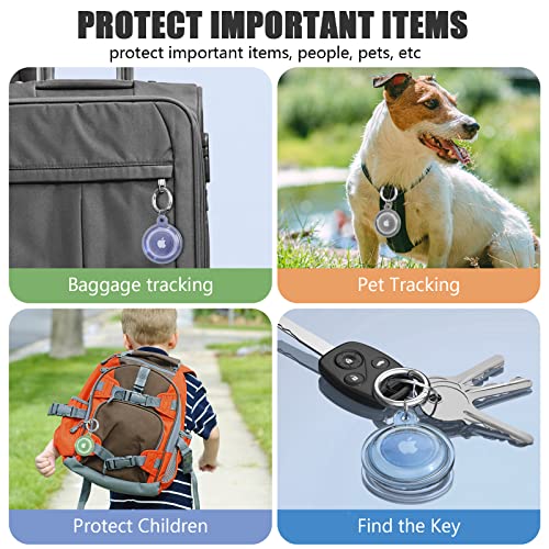 Waterproof Clear Airtag Holder with Keychain F6380