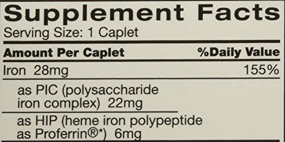 30 Caplets (3 Pack) Iron Supplement K686