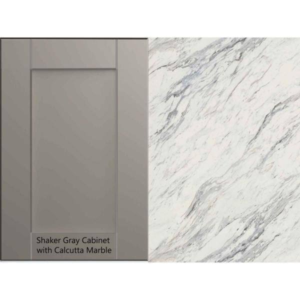 8 ft. White Laminate Countertop Kit with Left Miter and Full Wrap Ogee Edge P641