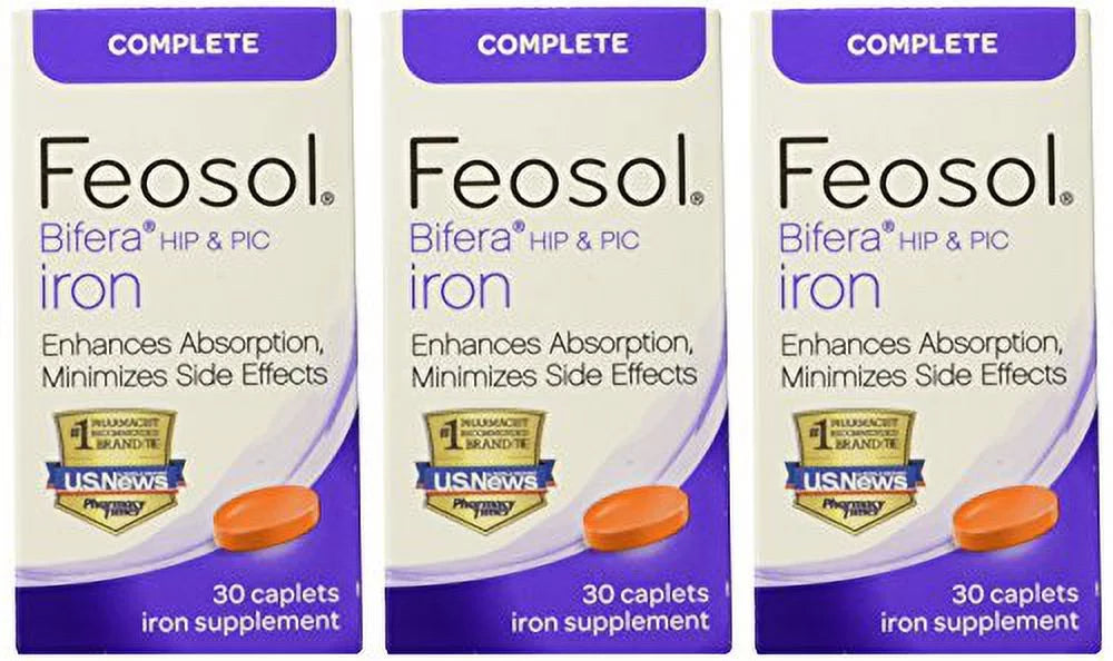 30 Caplets (3 Pack) Iron Supplement K686
